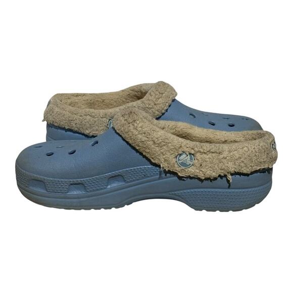 Crocs Classic Lined Clog Pastel Blue Youth Size 5 / Women's 7 Slip On Comfort - Picture 7 of 9